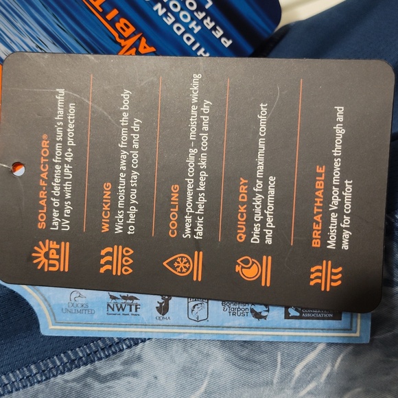 Habit Mossy Oak Fishing Pattern Hoodie, Long Sleeve, Size Small - Picture 5 of 9